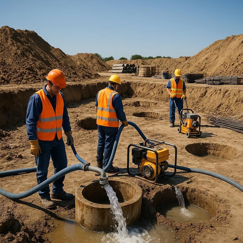 Глубинное водопонижение скважинами в Волосове