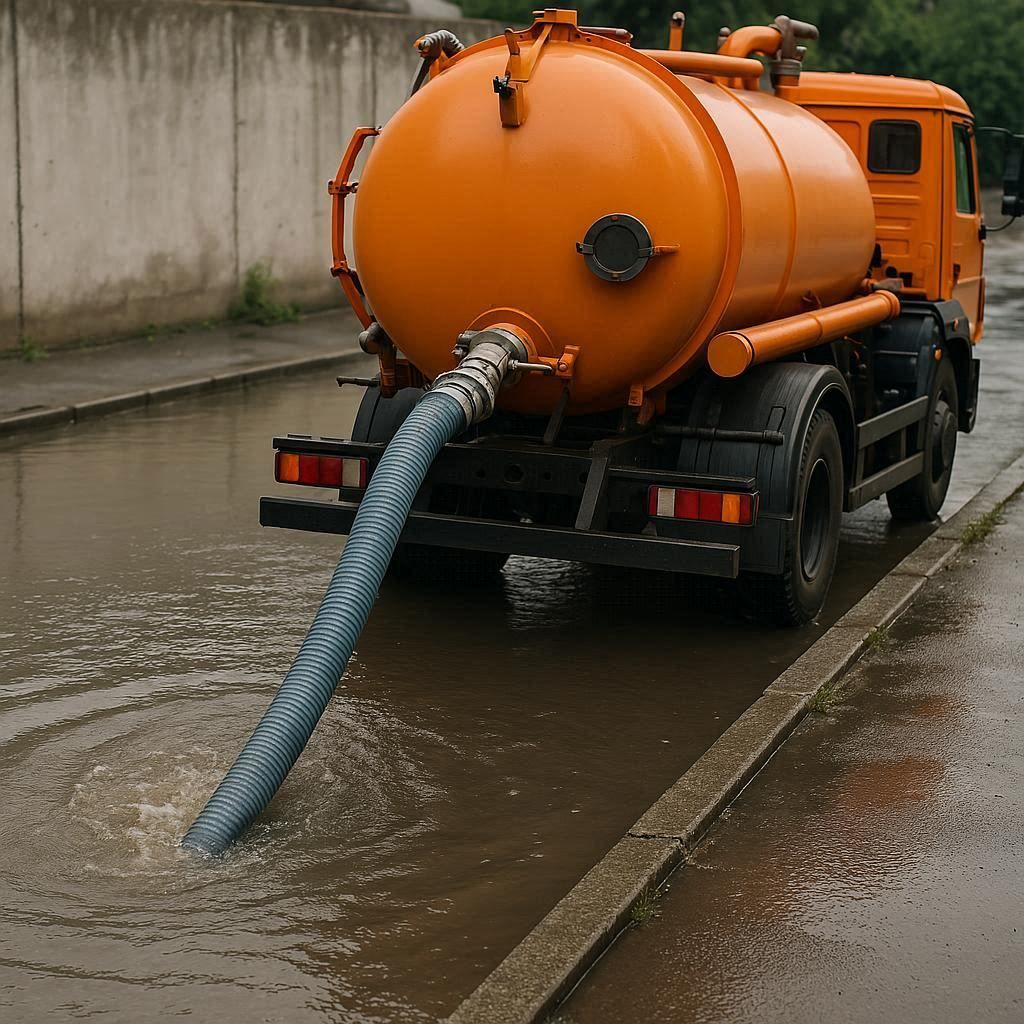 Откачка воды в Волосове